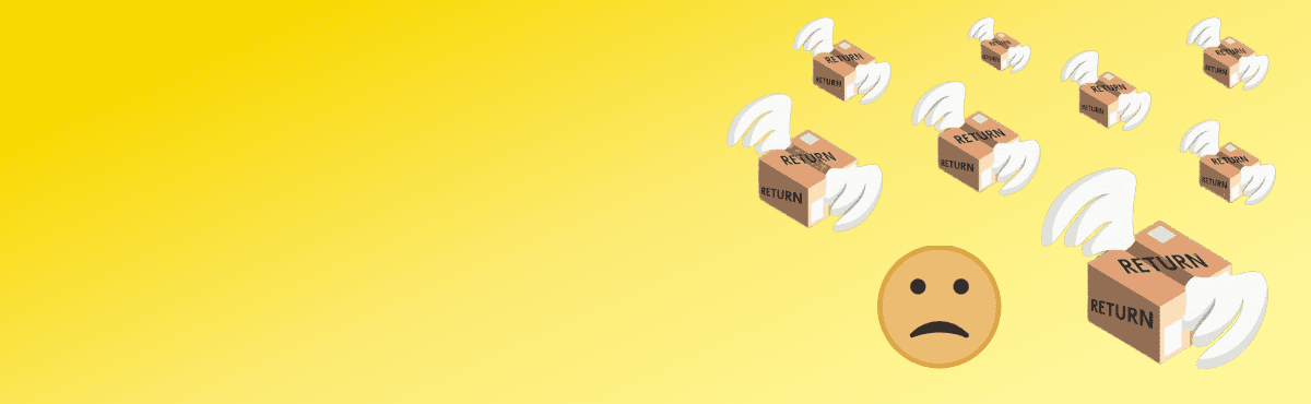 Shipping boxes with wings on them, representing e-commerce online returns