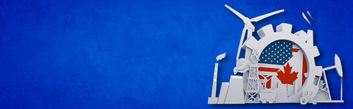 3D rendering representing energy production amid the U.S.-Canada electricity tariffs