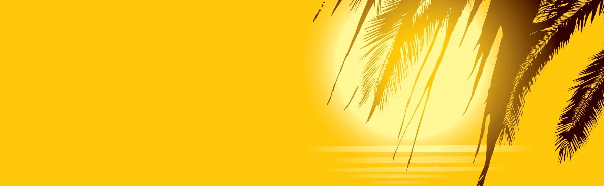 Image with a sun and palm trees, representing why a positive employee experience helps drive the success of a company, from both a financial and social point of view.