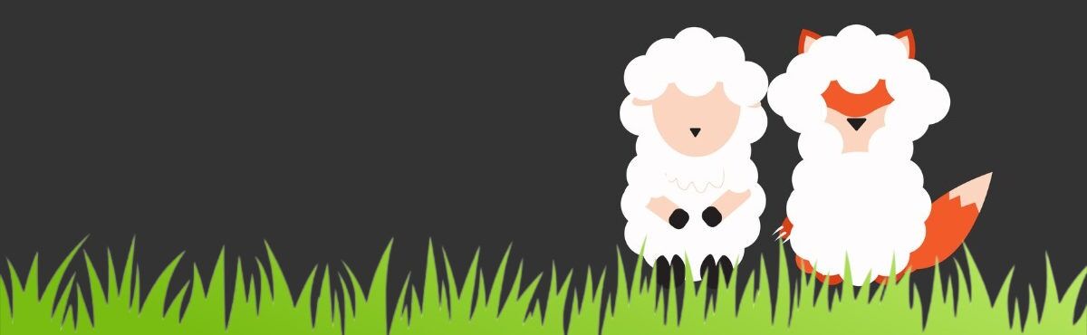 Fox dressed as a sheep, sitting by a sheep, representing the end of frenemies between sales and marketing in order to grow B2B customer engagement.